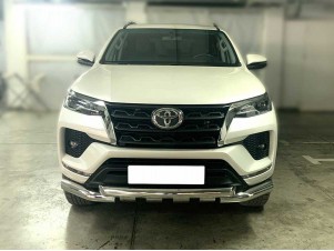Защита переднего бампера d-76 с доп.накладками для Toyota Fortuner 2020-н.в. TF20_1.2