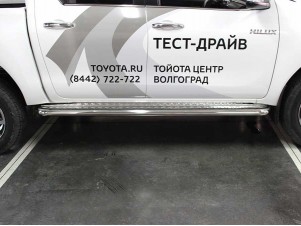 Пороги с листом d-60 для Toyota Fortuner 2020-н.в. TF20_2