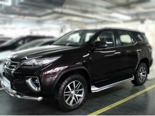 Обводы штатного порога d-43 для Toyota Fortuner 2020-н.в. TF20_2.1