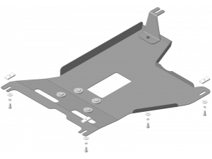 Усиленная защита датчика (2 мм, сталь) для Renault Kaptur 2016-2022, Renault Duster 2015-2021, 2021-2022, Renault Arkana 2019-2022, Nissan Terrano 2014-2022 №01739