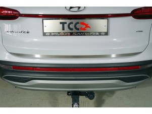 Накладка на заднюю дверь (лист шлифованный) для Hyundai Santa Fe IV Рестайлинг 2020 – 2023 HYUNSF21-10