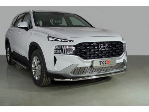 Защита передняя нижняя 42,4 мм для Hyundai Santa Fe IV Рестайлинг 2020 – 2023 HYUNSF21-27