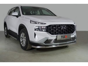 Защита передняя нижняя 60,3 мм для Hyundai Santa Fe IV Рестайлинг 2020 – 2023 HYUNSF21-28