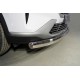 Защита передняя нижняя (овальная) 75х42 мм ТСС для Hyundai Santa Fe IV Рестайлинг 2020 – 2023