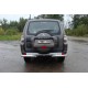 Защита заднего бампера уголки 76 мм ТСС для Mitsubishi Pajero 4 2011-2014