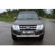 Защита передняя овальная 75х42 мм ТСС для Mitsubishi Pajero 4 2011-2014