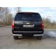 Защита заднего бампера уголки 75х42 мм ТСС для Chevrolet Tahoe 2006-2014