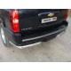 Защита заднего бампера уголки 75х42 мм ТСС для Chevrolet Tahoe 2006-2014