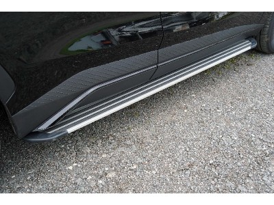 Пороги алюминиевые 'Slim Line Silver' 1820 мм ТСС для Jetour Dashing 1.5T 2WD 2022 – н.в.