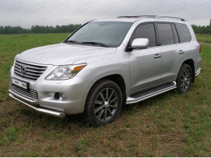 Накладка решётки радиатора 16 мм для Lexus LX-570 № LEXLX570-04