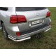 Защита задняя двойные уголки 76-42 мм ТСС для Lexus LX-570 2007-2012