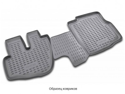 Коврики в салон Norplast полиуретан чёрные задние для Mitsubishi L200 2015-2021