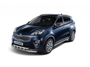 Защита порогов вогнутые d=63 мм (НПС) для Kia Sportage 2016-2022 №06040201