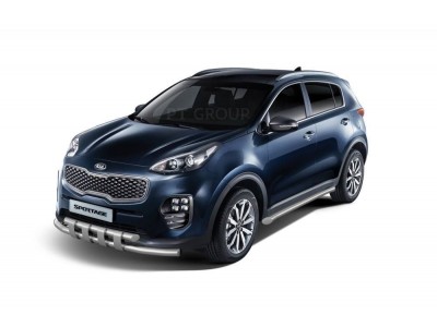 Защита порогов вогнутые d=63 мм (НПС) для Kia Sportage 2016-2022