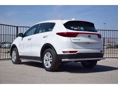 Защита порогов вогнутые d=63 мм (НПС) для Kia Sportage 2016-2022