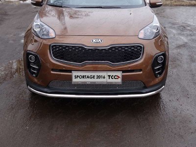 Защита переднего бампера 42 мм ТСС для Kia Sportage 2016-2018