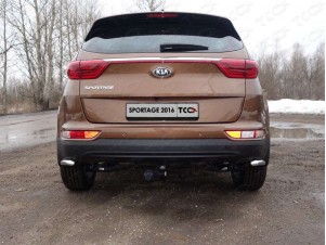 Защита задняя уголки 42 мм для Kia Sportage № KIASPORT16-21