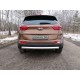 Защита заднего бампера овальная 75х42 мм ТСС для Kia Sportage 2016-2018