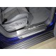 Накладки на пороги на пластик шлифованный лист надпись Audi 2 штуки ТСС для Audi Q5 2016-2021