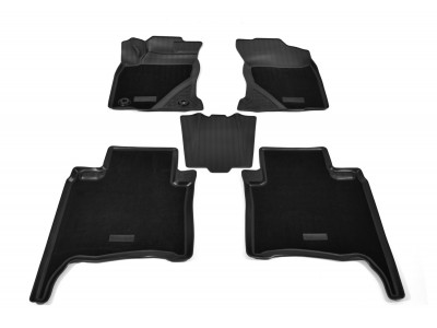 Коврики в салон Norplast 3D комбинированные, текстиль с полиуретаном 4 шт для Toyota Fortuner 2015-2021