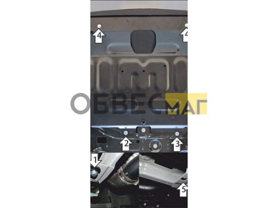 Защита картера двигателя и КПП (1,5 мм, сталь) для Jetour X90 Plus 2023-н.в.