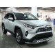 Защита переднего бампера d-60 с доп.накладками для Toyota RAV-4 2019 – н.в.