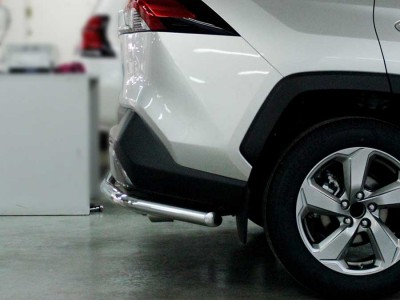 Защита заднего бампера полноразмерная d-60 для Toyota RAV-4 2019 – н.в.