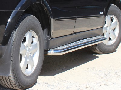 Пороги с листом d-53 Технотек для Toyota RAV-4 2006-2009