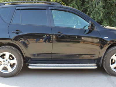 Пороги с листом d-60 Технотек для Toyota RAV-4 2006-2009