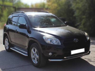 Пороги с листом d-60 Технотек для Toyota RAV-4 2006-2009