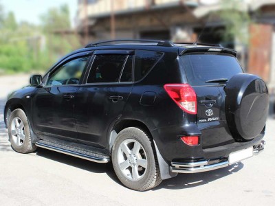 Пороги с листом d-60 Технотек для Toyota RAV-4 2006-2009