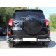 Защита заднего бампера "уголки" d-60+43 для Toyota RAV-4 2006-2009