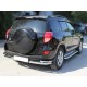 Защита заднего бампера "уголки" d-60+43 для Toyota RAV-4 2006-2009