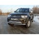 Защита передняя двойная 76/75 мм ТСС для Mitsubishi Pajero Sport 2013-2016