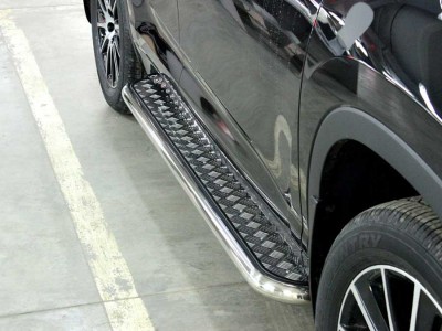 Пороги с листом d-53 для Toyota Highlander 2017-2019