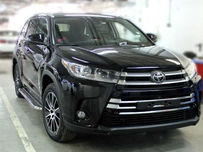 Пороги с листом d-53 для Toyota Highlander 2017-2019