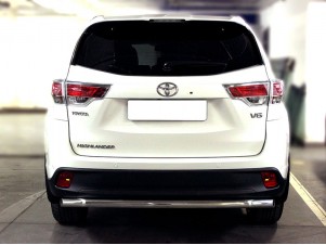 Защита заднего бампера радиусная одинарная d-60 для Toyota Highlander 2017-2019 HYG2017_3.3
