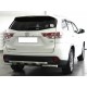 Защита заднего бампера d-60 с накладками для Toyota Highlander 2017-2019