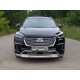 Защита передняя овальная с ДХО 75х42 мм ТСС для Hyundai Santa Fe Grand 2016-2021