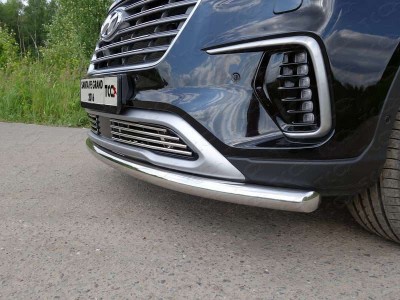 Защита переднего бампера 60 мм ТСС для Hyundai Santa Fe Grand 2016-2021