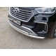 Защита передняя двойная 60-42 мм ТСС для Hyundai Santa Fe Grand 2016-2021