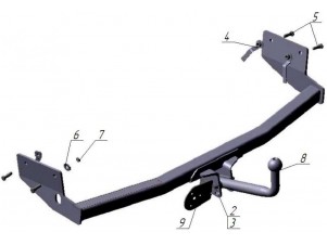 ТСУ Фаркоп Avtos на Ford Focus 1 № FD 14