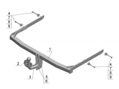 Фаркоп Avtos для Ford Fusion 2002-2012