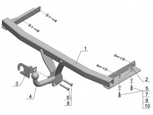 ТСУ Фаркоп Avtos на Ford Focus C-max № FD 27