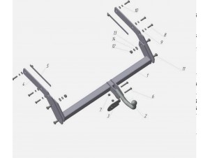 ТСУ Фаркоп Avtos на Great Wall Deer G3 Pickup № GW 01
