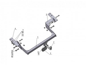 ТСУ Фаркоп Avtos на Hyundai H-1 Starex № HY 26