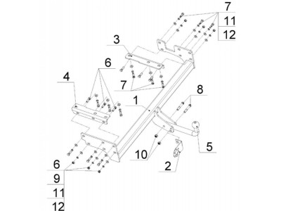 Фаркоп Avtos для Mitsubishi Outlander 2003-2006