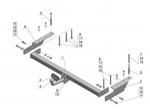 ТСУ Фаркоп Avtos на Тагаз Road Partner № TD 166