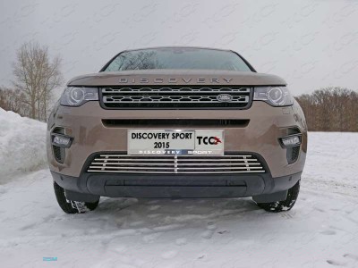 Накладка решётки радиатора 12 мм ТСС для Land Rover Discovery Sport 2014-2021