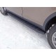 Пороги алюминиевые ТСС с накладкой чёрные для Land Rover Discovery Sport 2014-2021